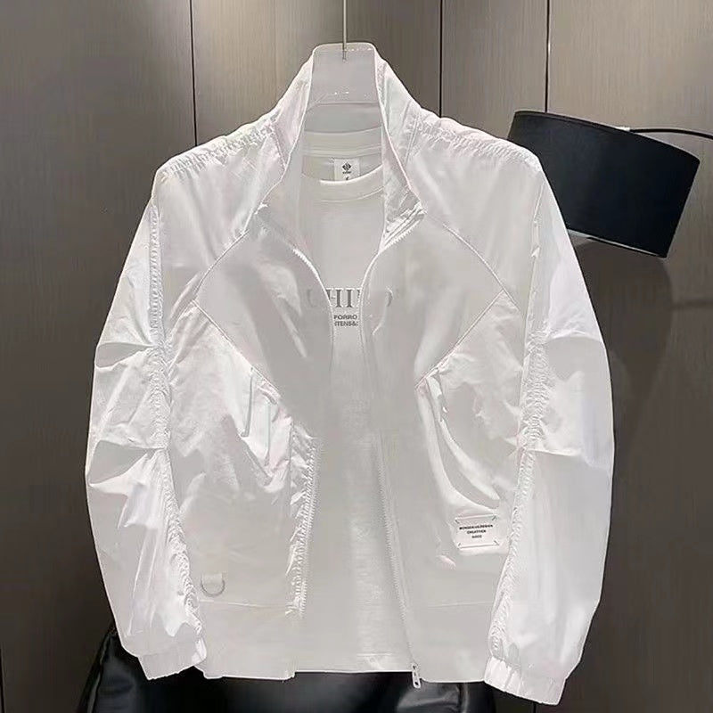 Summer Lightweight and Breathable Casual Sun Protection Clothing for Men and Women, Trendy and Simple Loose Fit Collared Outerwear, Unisex Tops